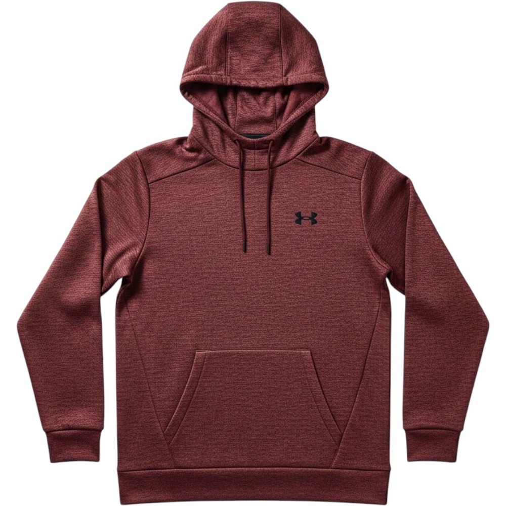 Under‎ Armour Womens Maroon Heather Fleece Crossover Neck Pullover Hoodie Small